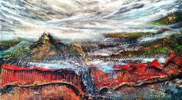 Earthy Tones of Sheeffry Hills, Acrylic, 2024, 90.00 × 50.00 cm