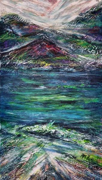 Wild Atlantic Vision in Vibrant Hues, Acrylic, 2024, 50.00 × 90.00 cm