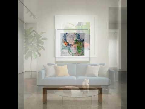 Transforming Mini Acrylic Art From 10x10cm to Stunning Wall Canvas #abstractart #contemporaryart