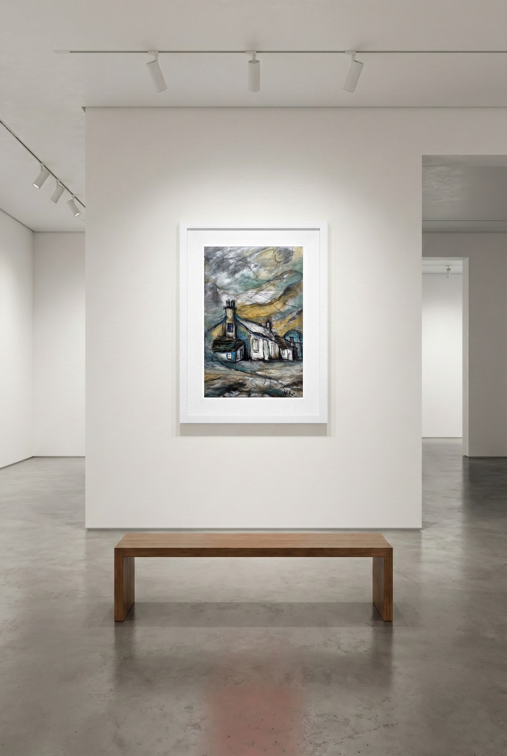 Grey and Teal Farmstead in Mayo — art on the wall, room interior preview 3