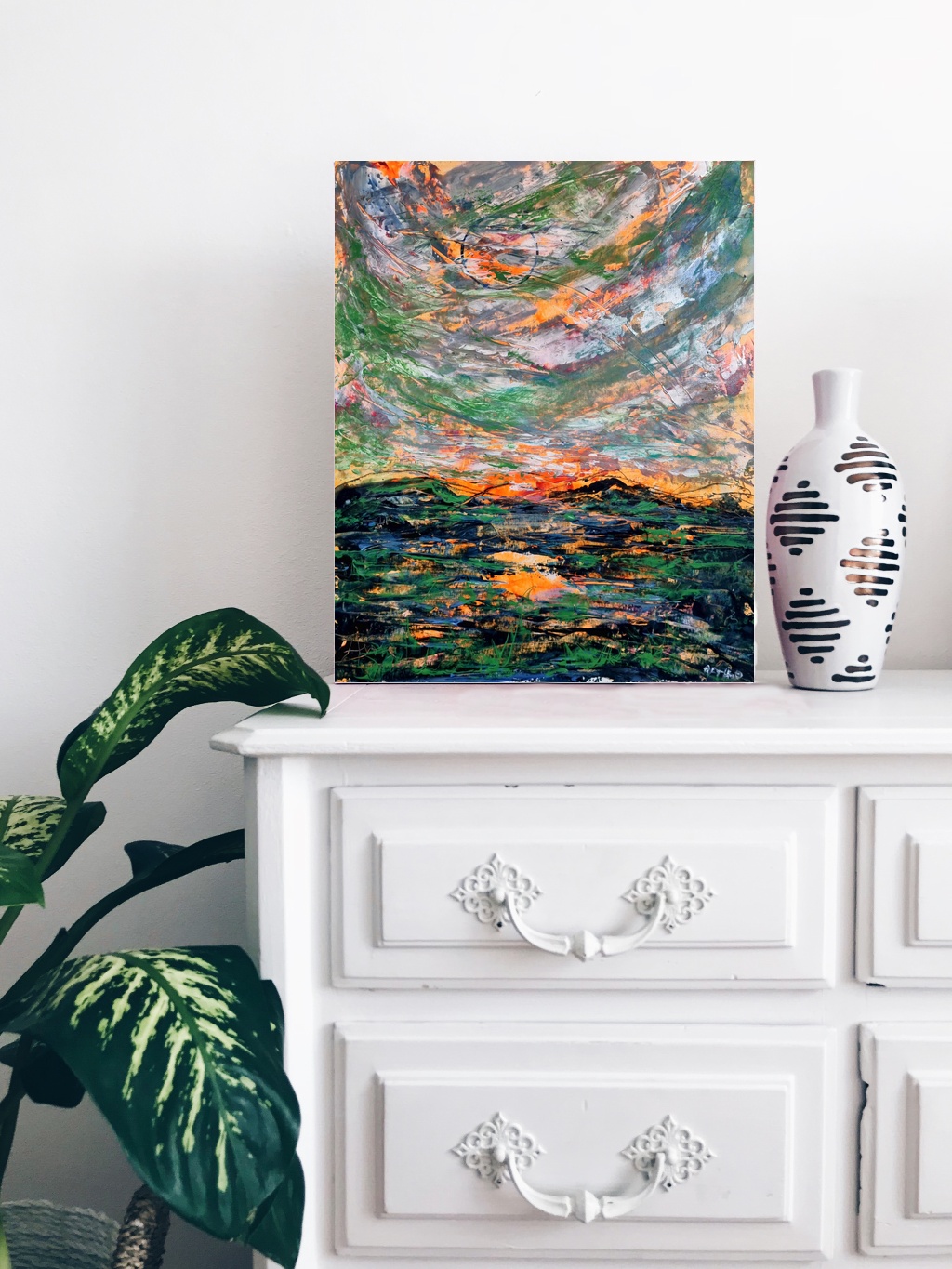 Primal Sunset Horizon — art on the wall, room interior preview 2