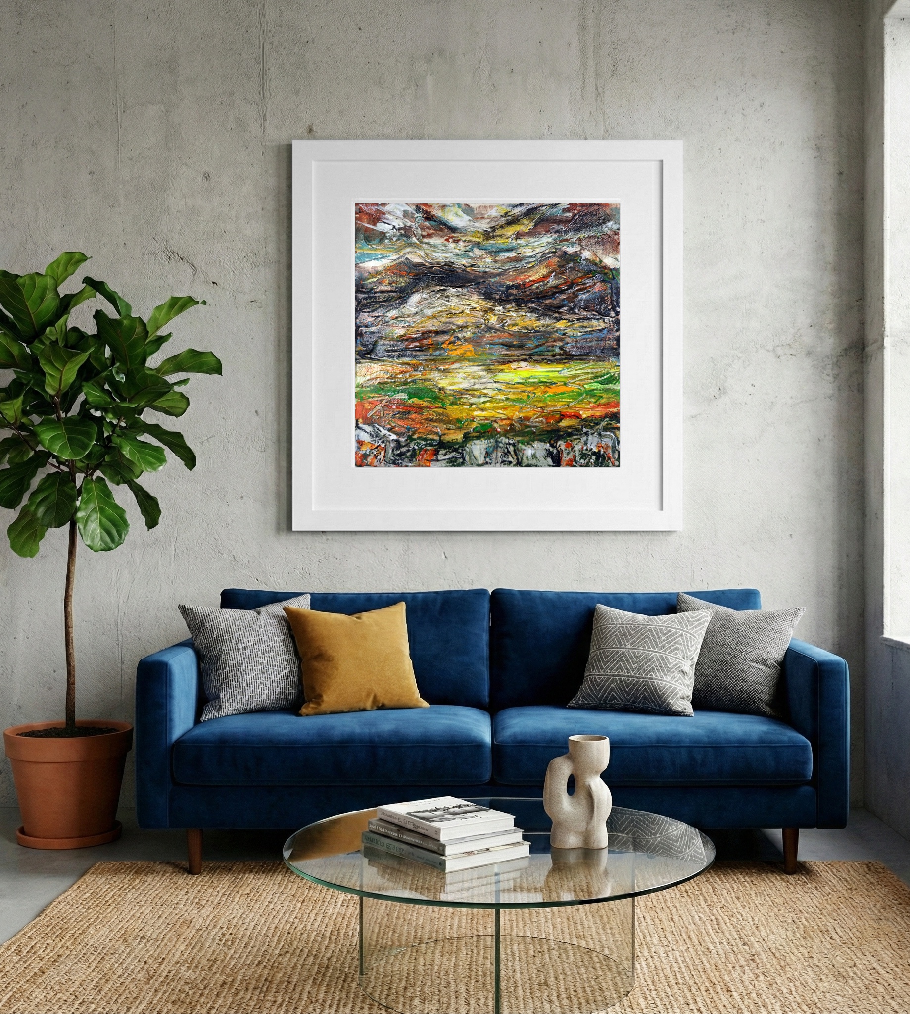 Rich Earth and Light Erosion — art on the wall, room interior preview 2
