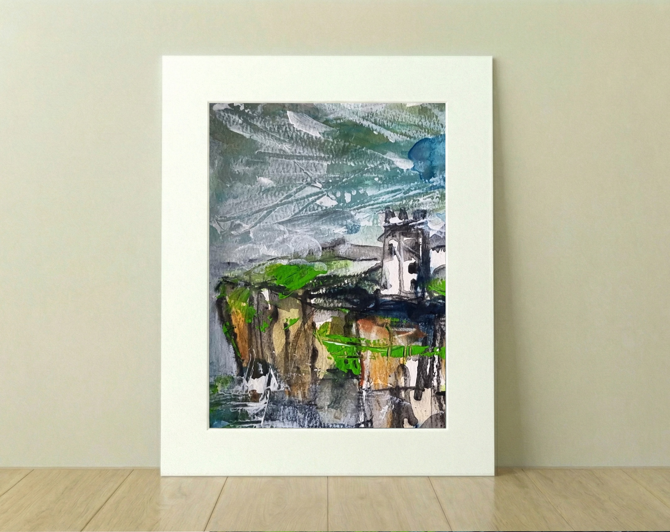 Earthy Architectural Vista — art on the wall, room interior preview 3