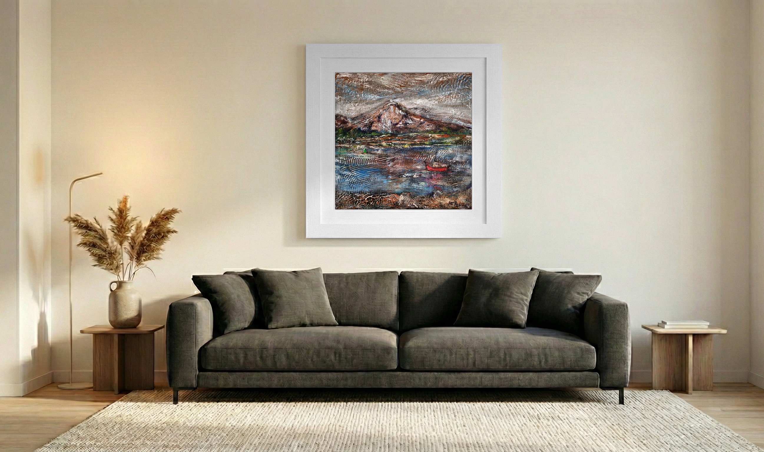 Croagh Patrick in Rich Textural Expression — art on the wall, room interior preview 3