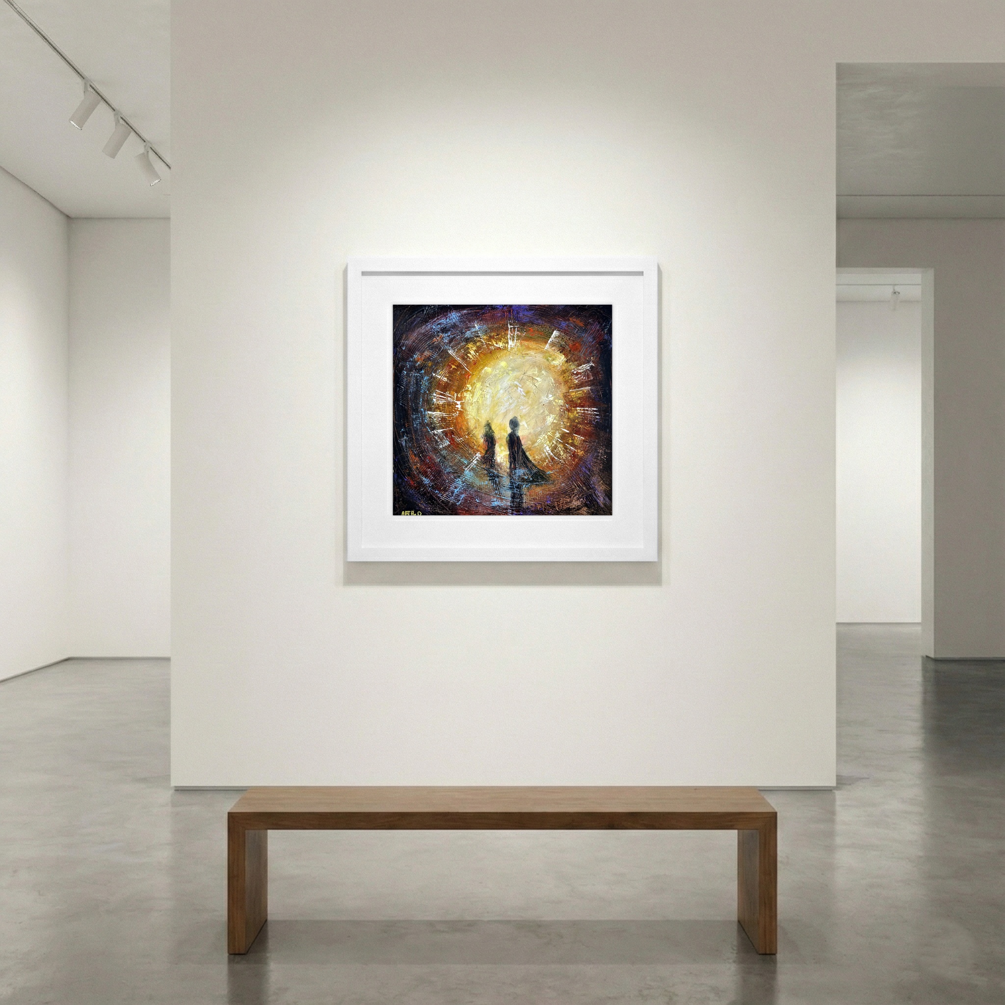 Time Machine, Abstract Expressionist Energy — art on the wall, room interior preview 1