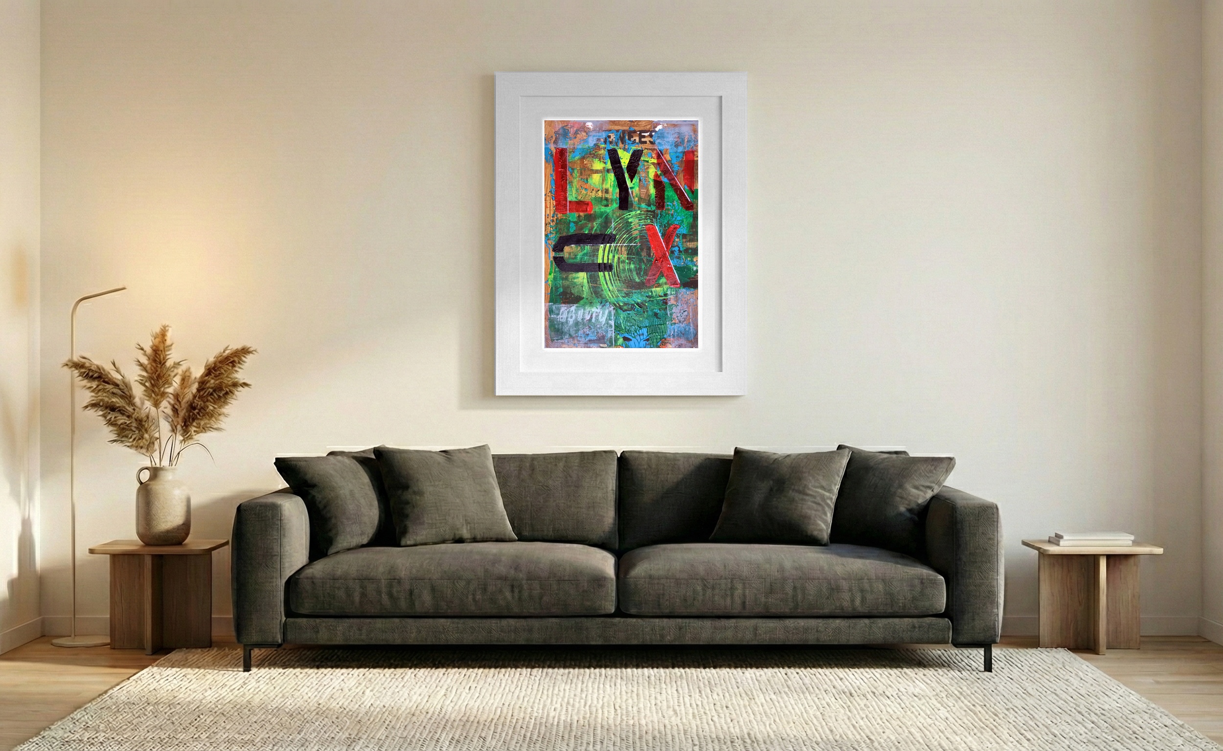 LINUX: Textural Mixed Media Exploration — art on the wall, room interior preview 1