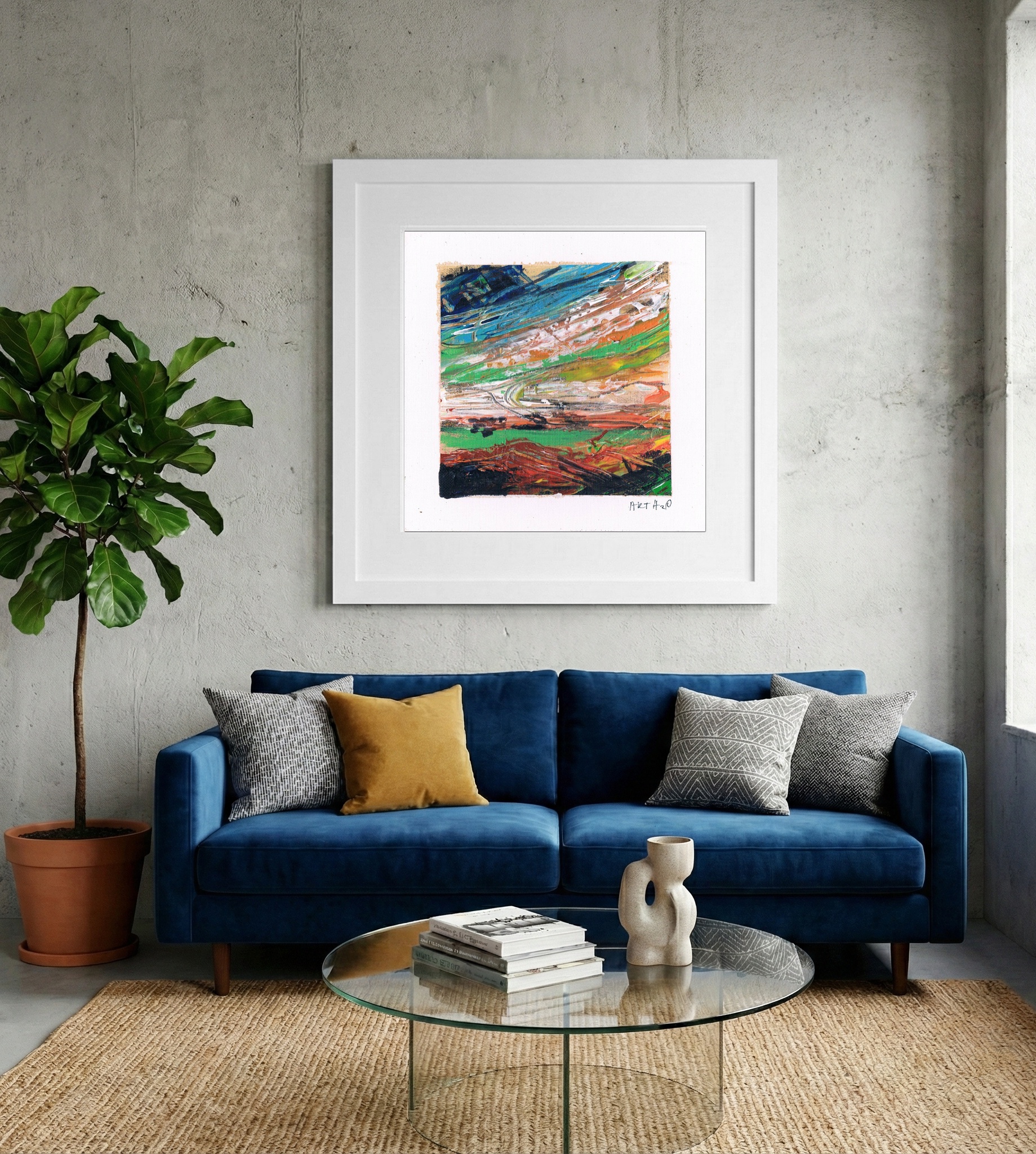 Earthy Sky over Louisburgh — art on the wall, room interior preview 2
