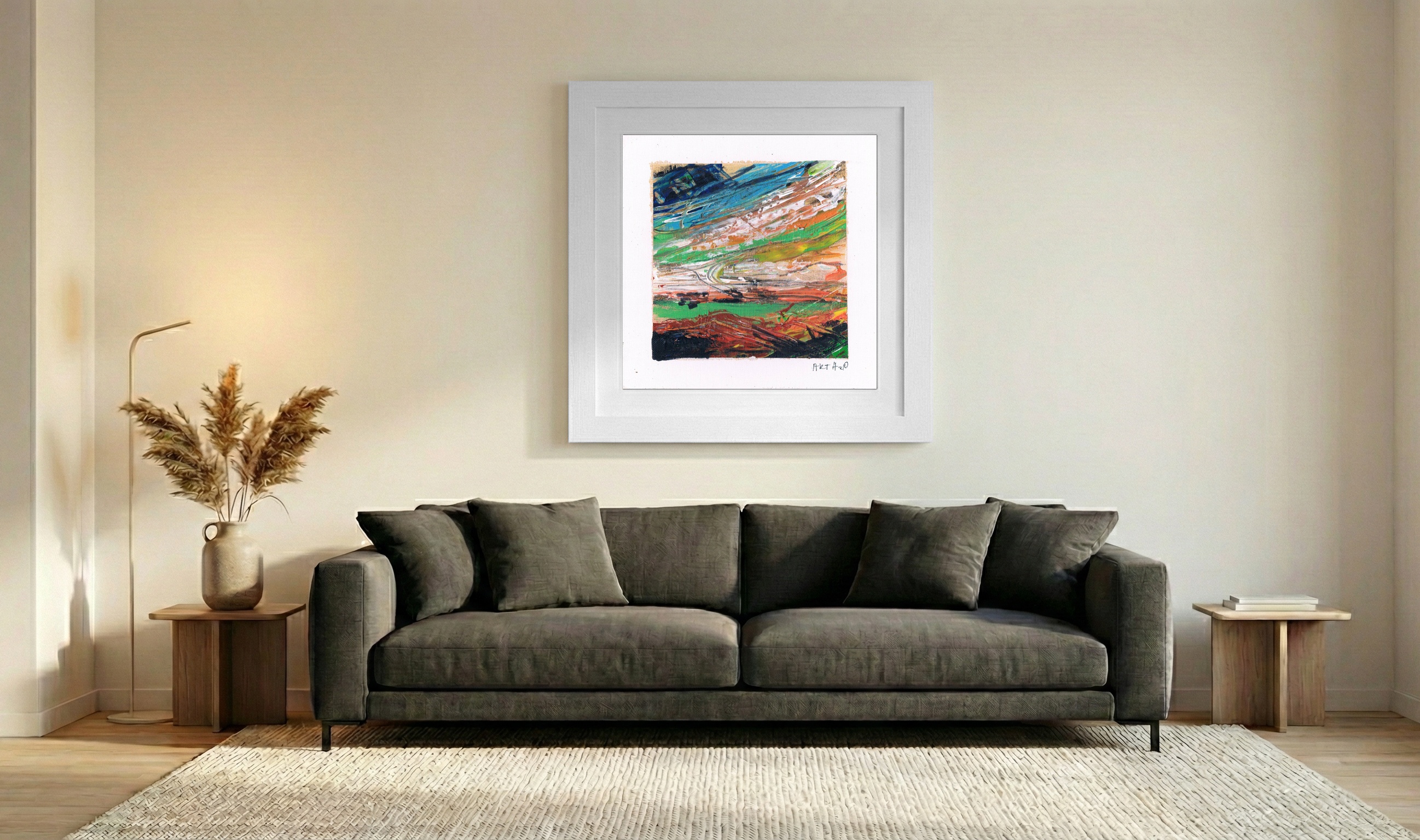 Earthy Sky over Louisburgh — art on the wall, room interior preview 3