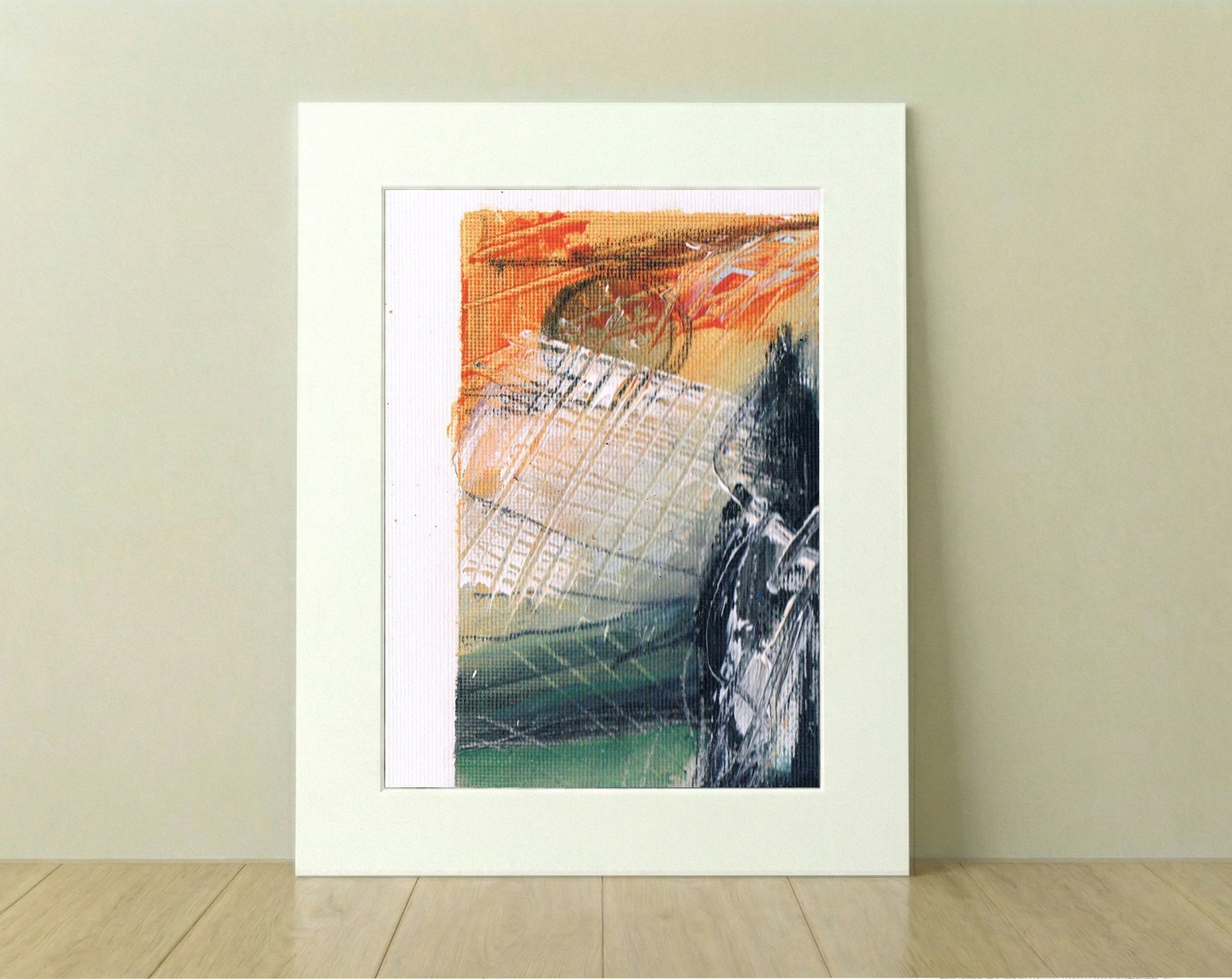 Slate and Coast Love Embrace — art on the wall, room interior preview 3