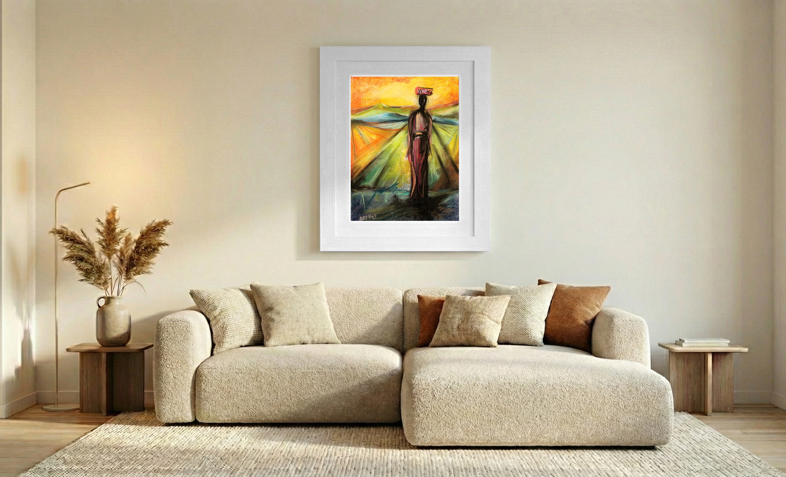Sunset Hues of the Journey Home — art on the wall, room interior preview 2