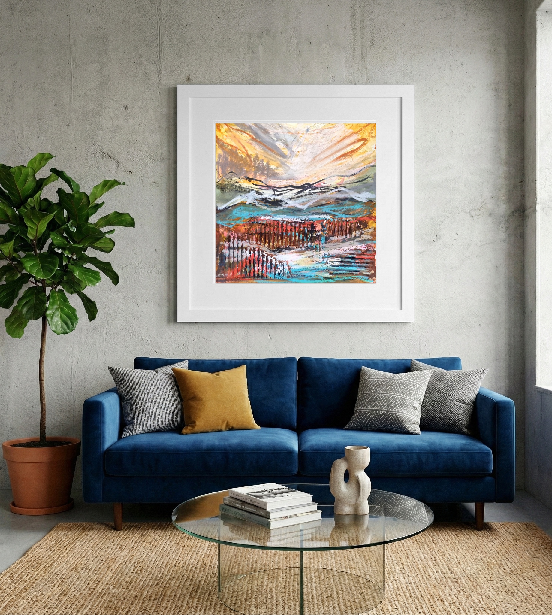Warm Tones from Croatian Summer — art on the wall, room interior preview 2