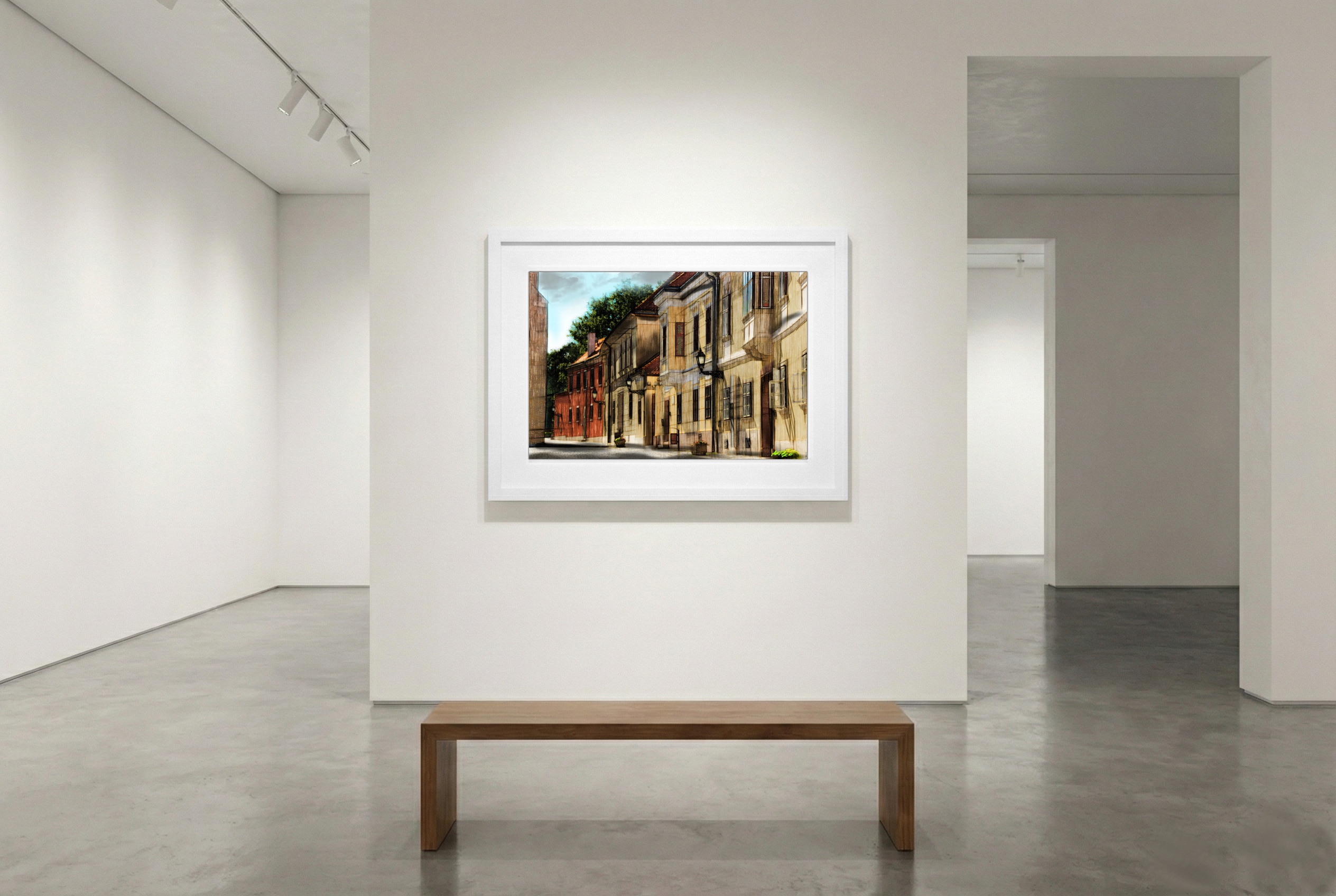 Illuminated Kaptalan Hill Scene — art on the wall, room interior preview 3