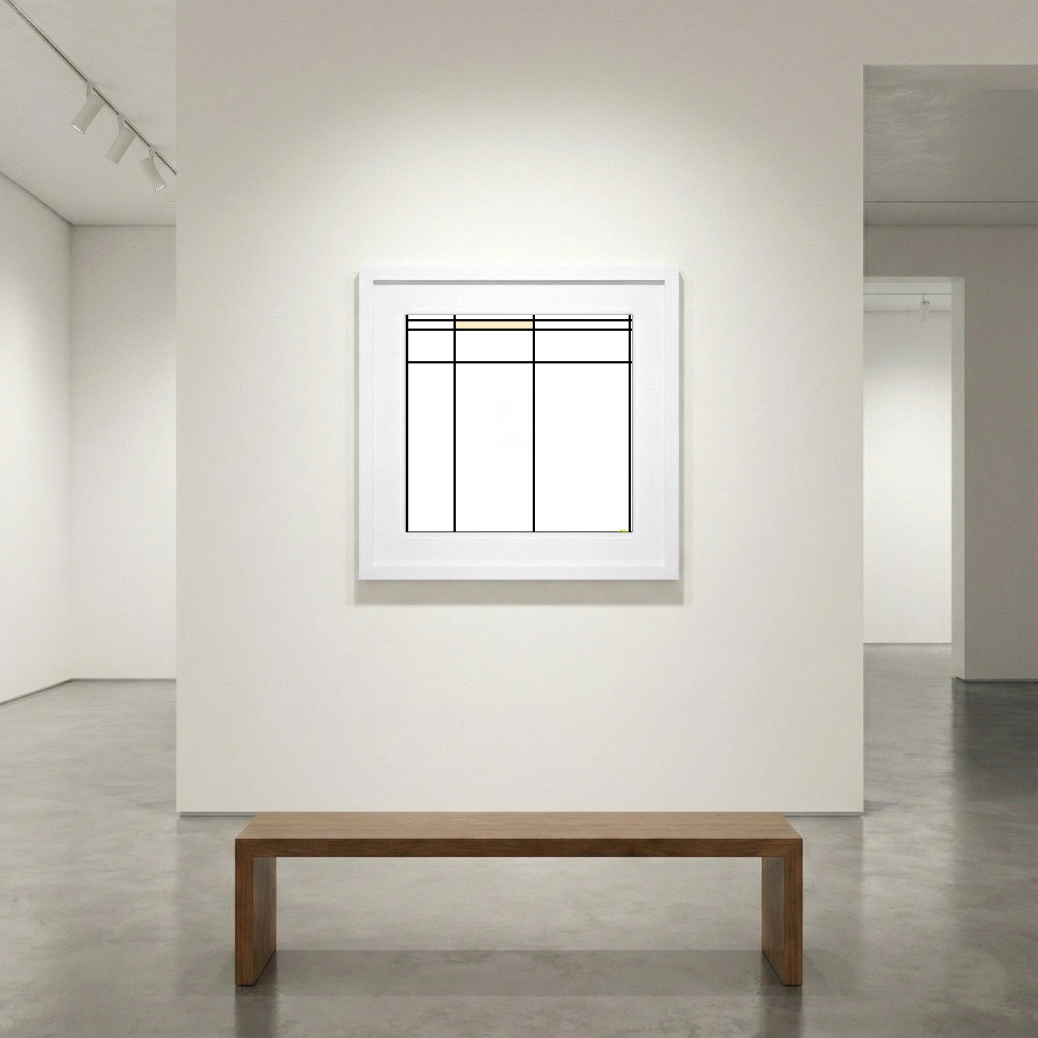 Soft Gradient Abstract Digital Artwork — art on the wall, room interior preview 1