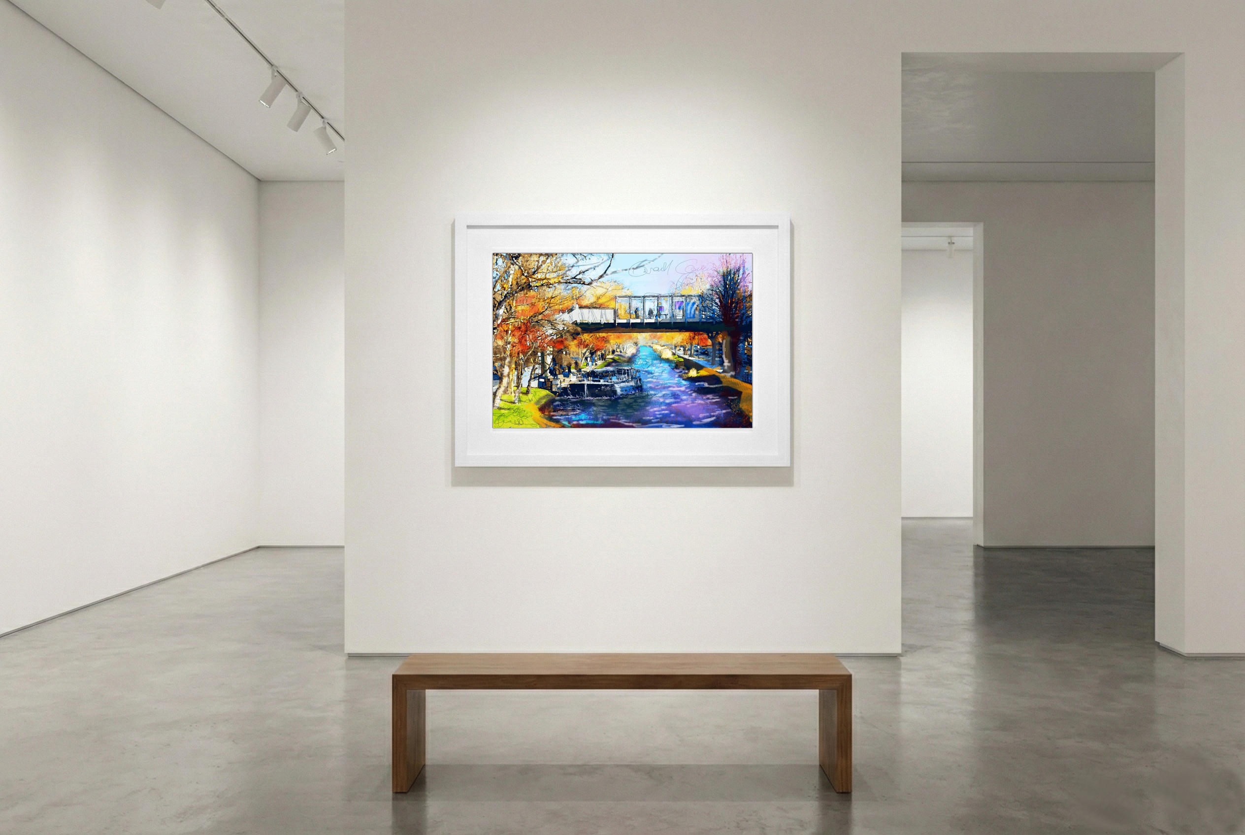 Autumn Colors Over Grand Canal — art on the wall, room interior preview 3