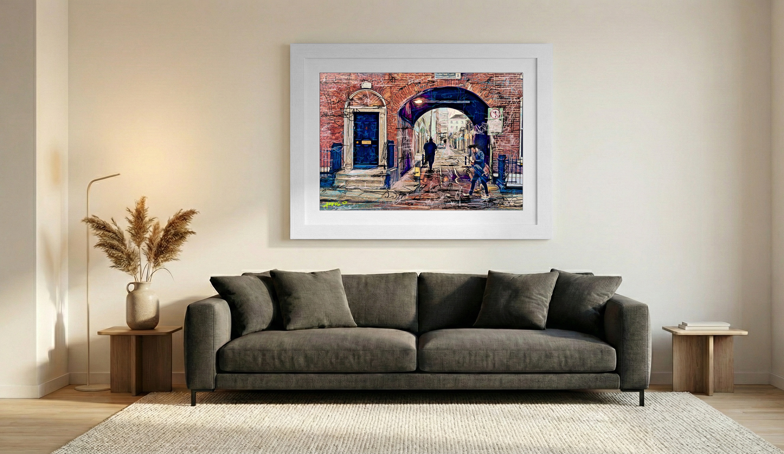 Urban Colors in Dublin Lane Art — art on the wall, room interior preview 1