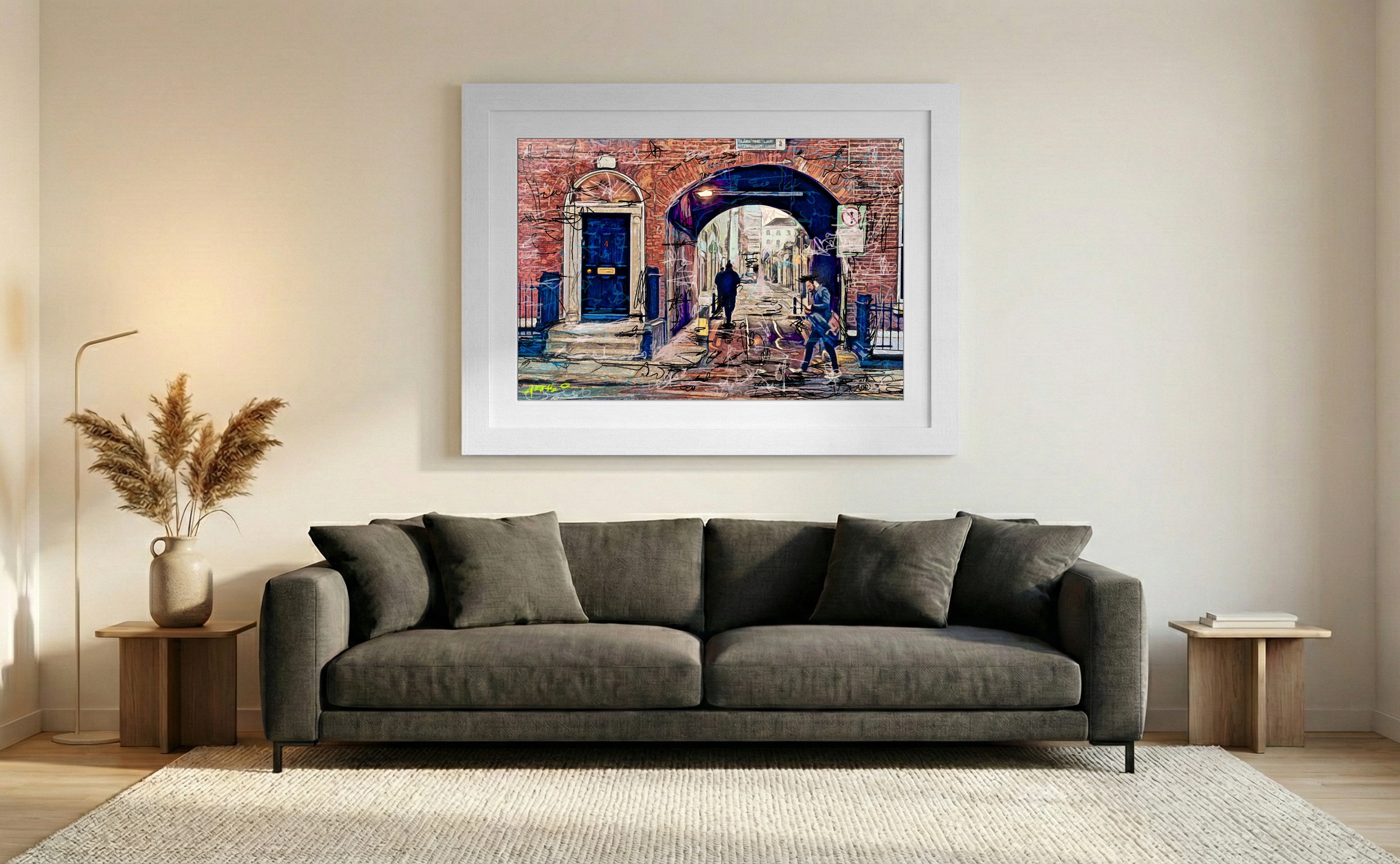 Urban Colors in Dublin Lane Art — art on the wall, room interior preview 2