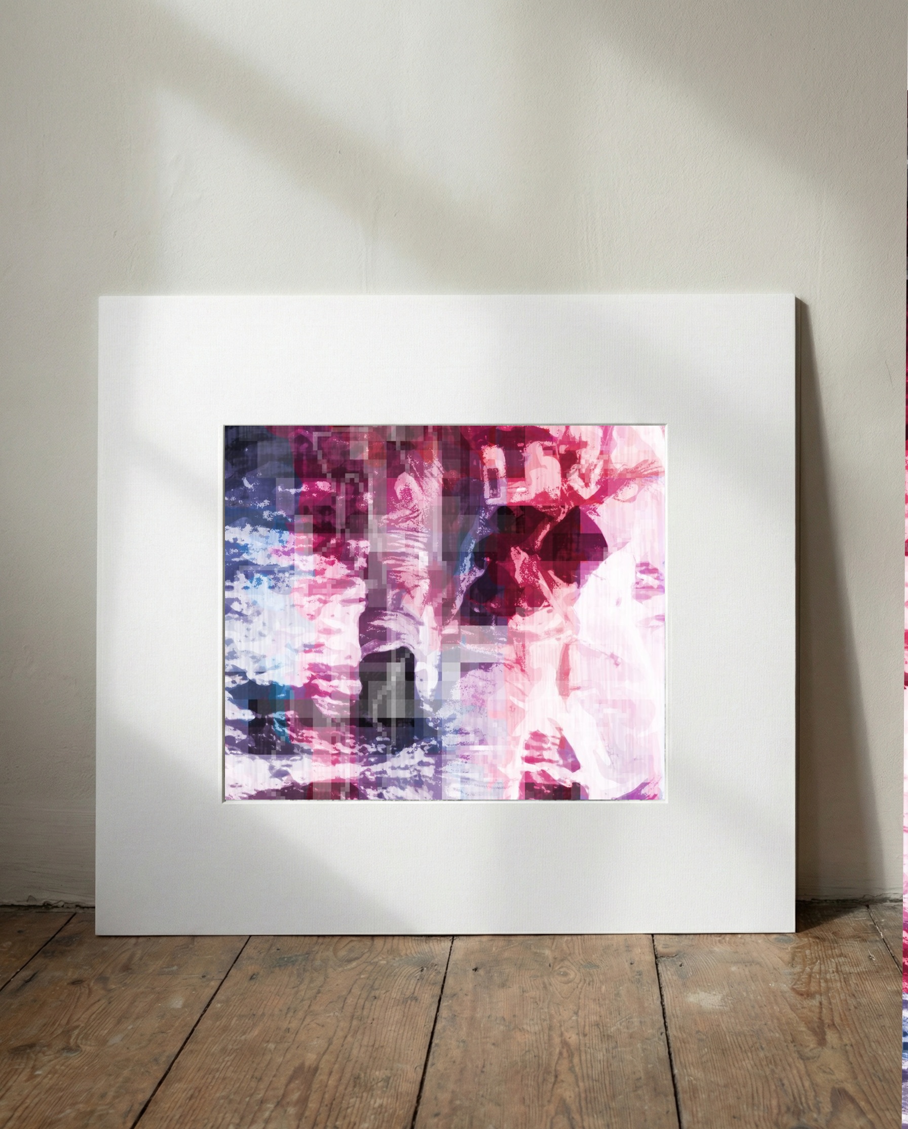 Bold Pink and Orange Astronaut Art — art on the wall, room interior preview 1