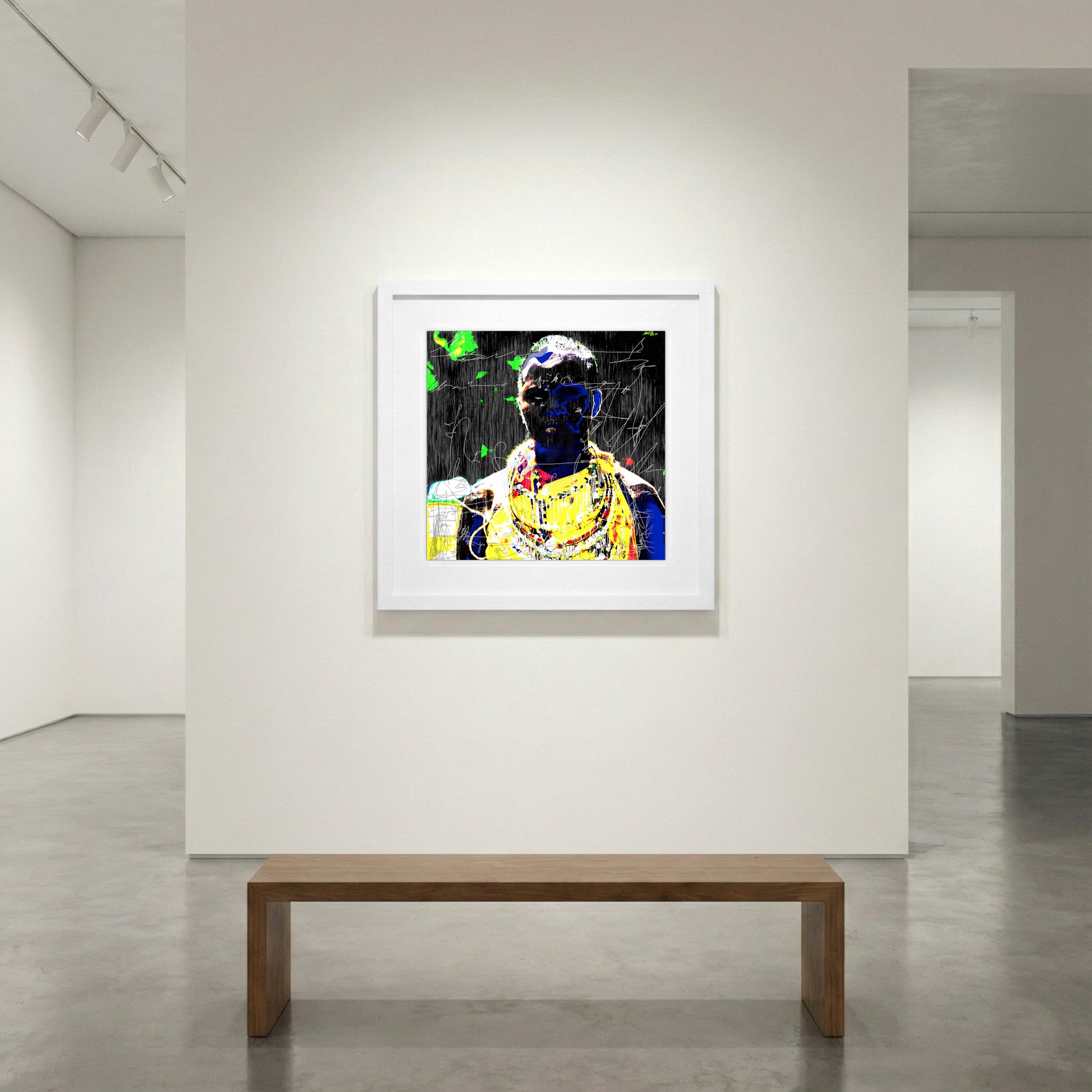 Bold Maasai Woman Digital Artwork — art on the wall, room interior preview 1