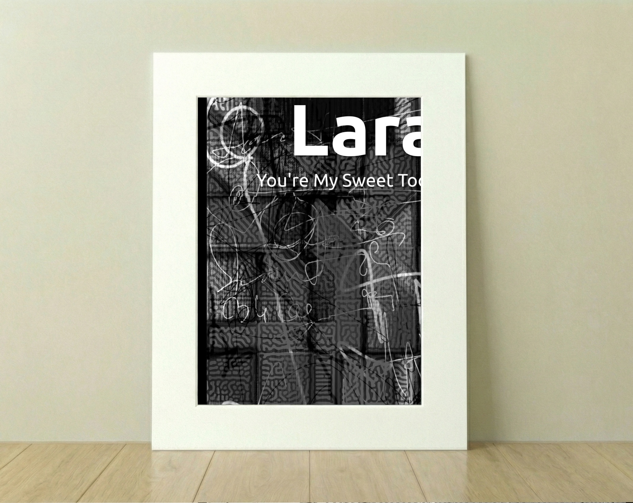 Bold Black and White Geometric Print — art on the wall, room interior preview 2