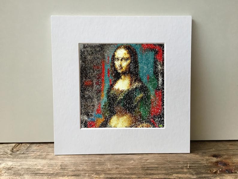 Emerald and Red Layers in Digital Artwork — art on the wall, room interior preview 1