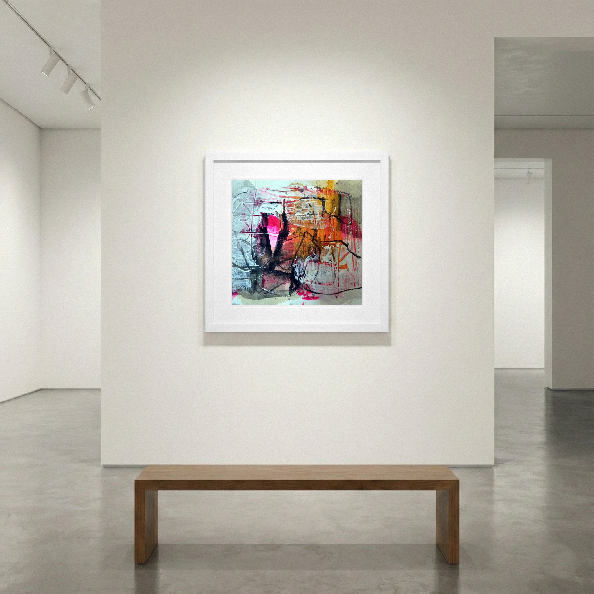 Dynamic Magenta Blends with Black — art on the wall, room interior preview 1