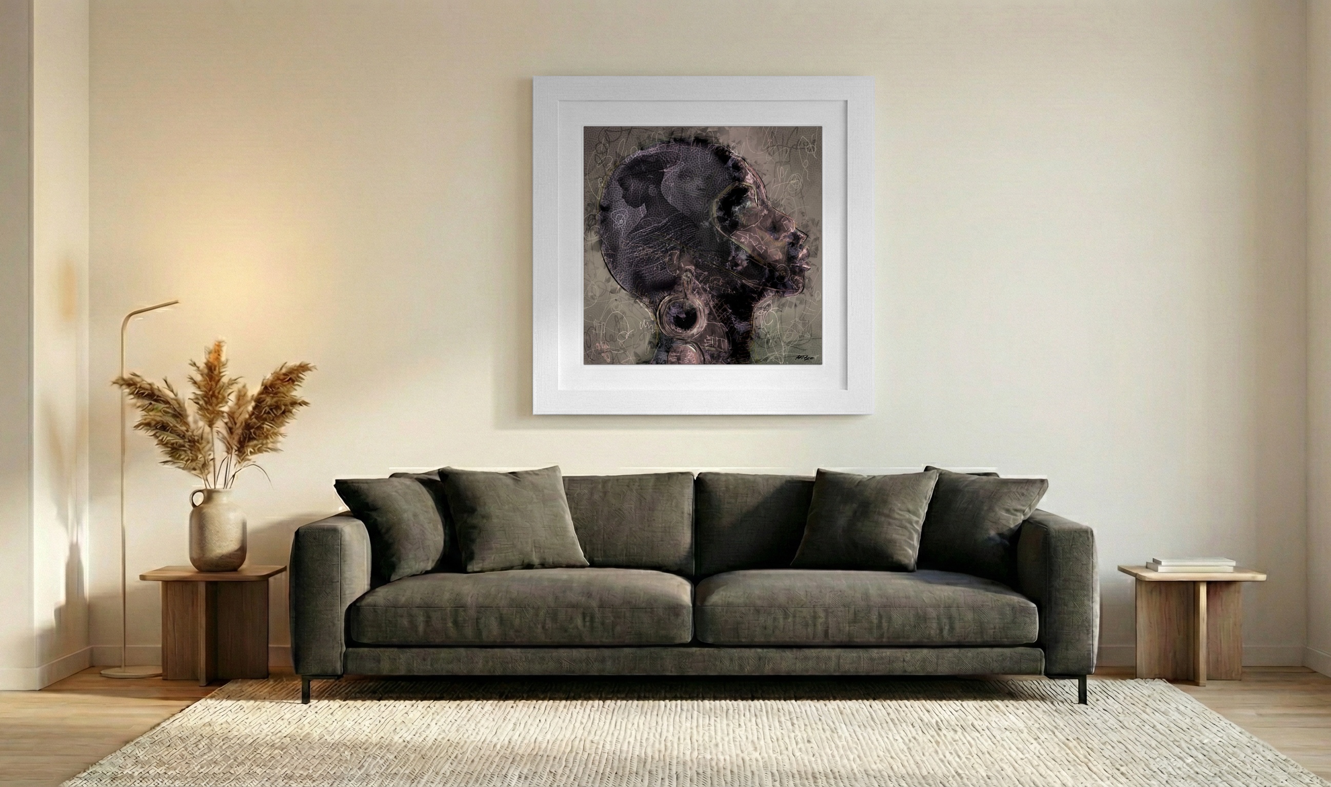 Mystery in Earth Tones Profile — art on the wall, room interior preview 3