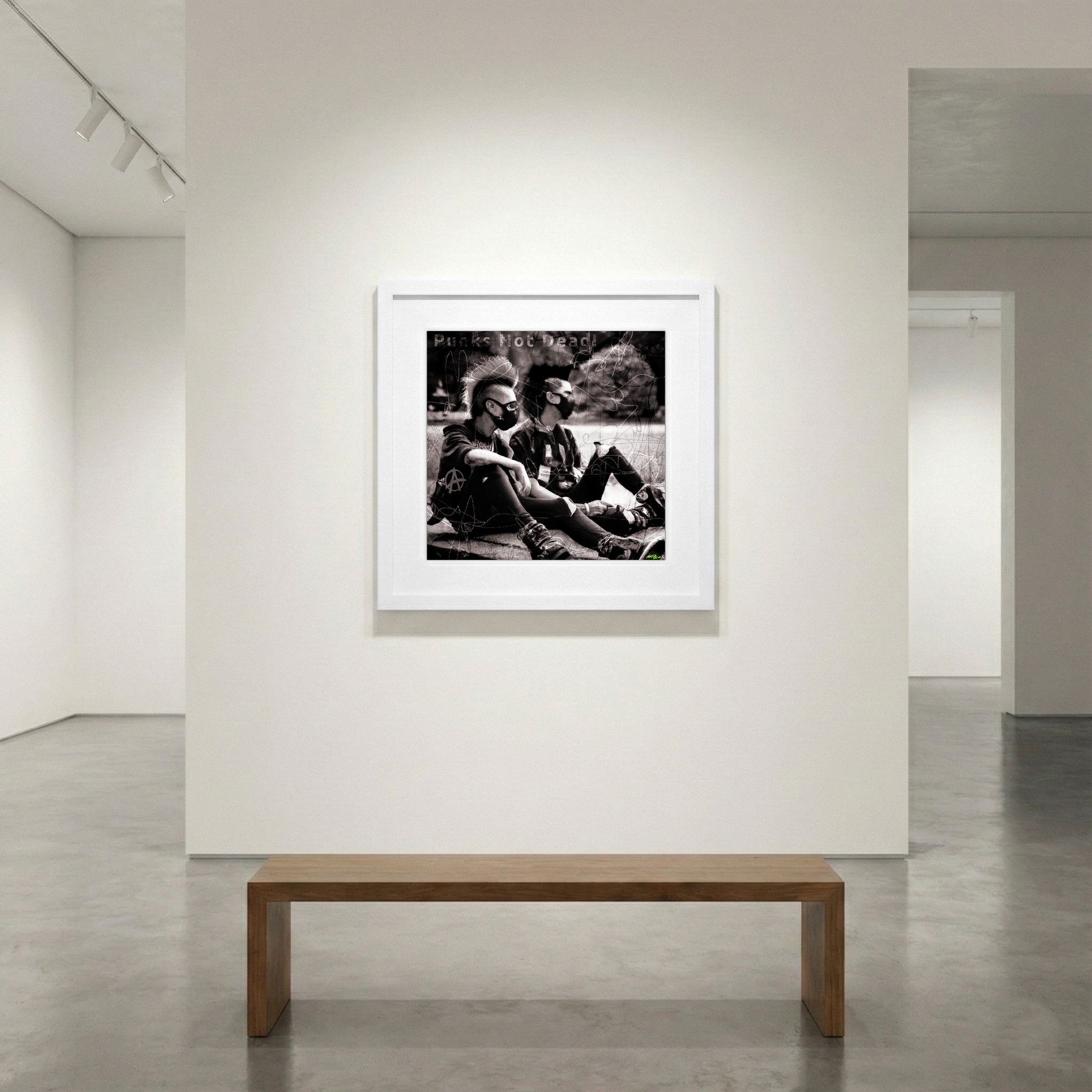 Edgy Black Punk Friendship Digital Art — art on the wall, room interior preview 1