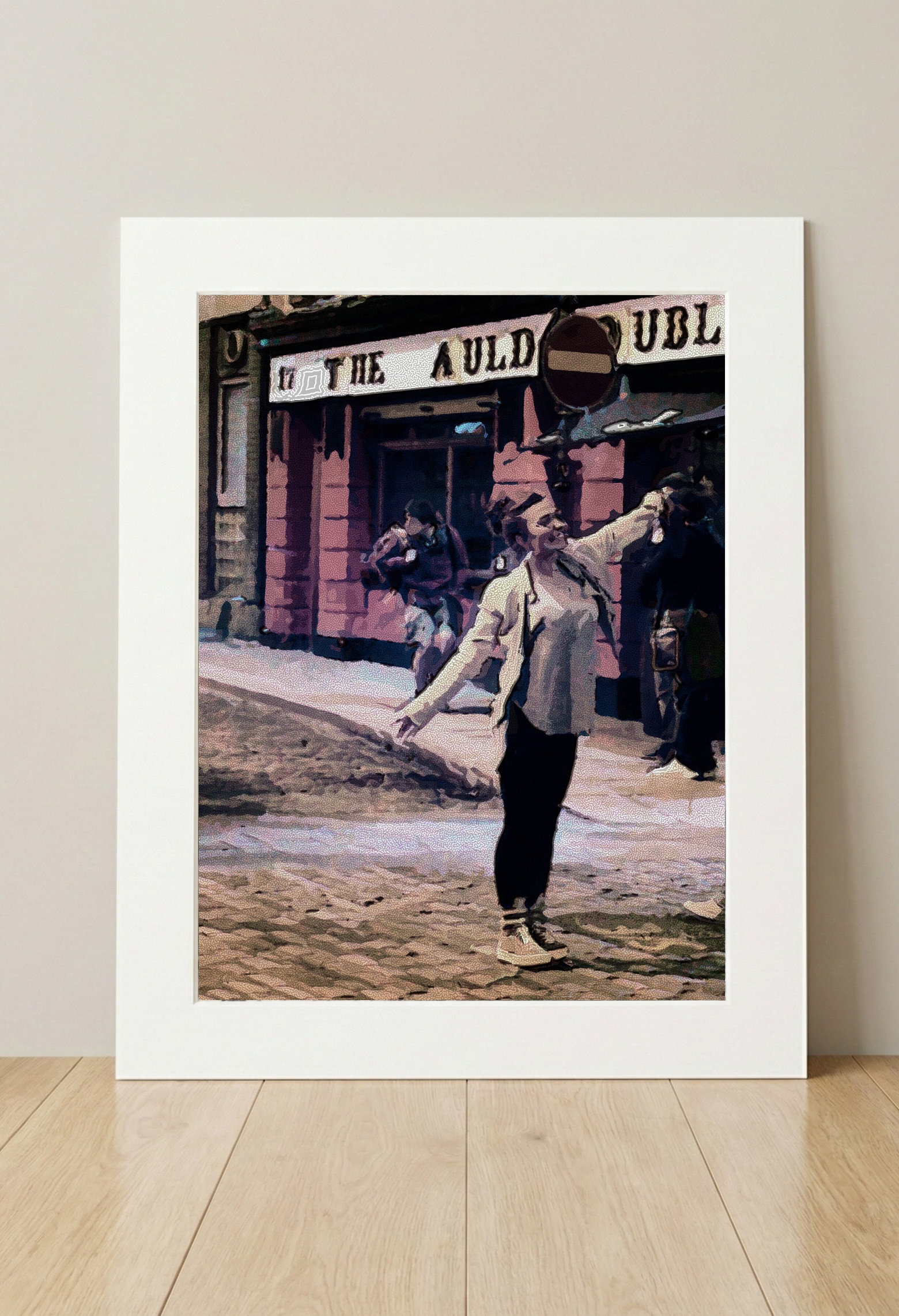 Warm Tones in Dublin Digital Art — art on the wall, room interior preview 3