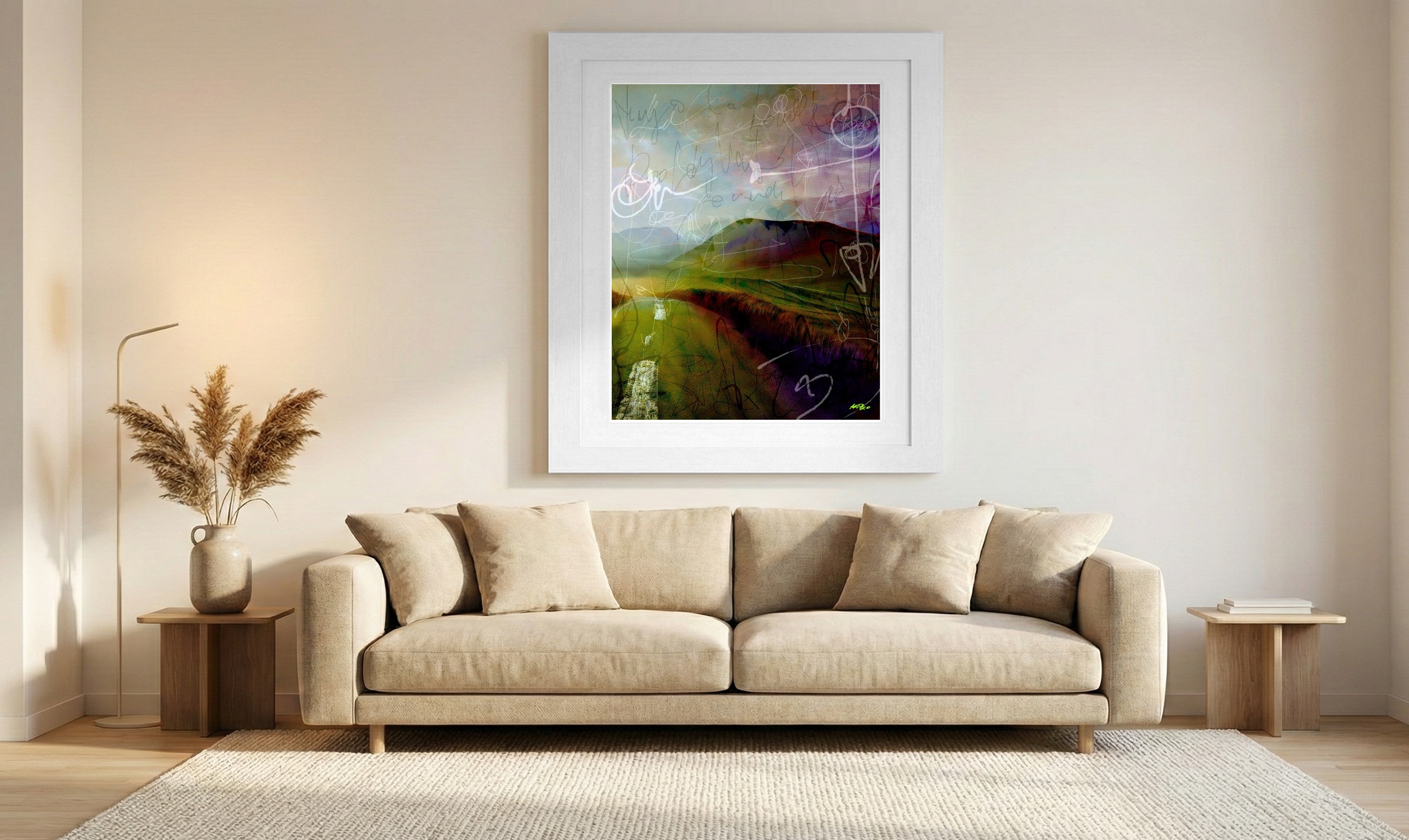 Dreamy Road Through Leenane in Digital Art — art on the wall, room interior preview 1