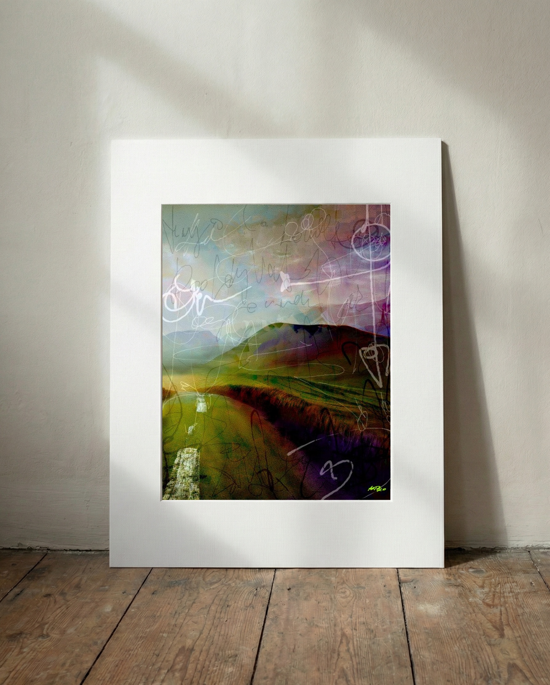 Dreamy Road Through Leenane in Digital Art — art on the wall, room interior preview 3