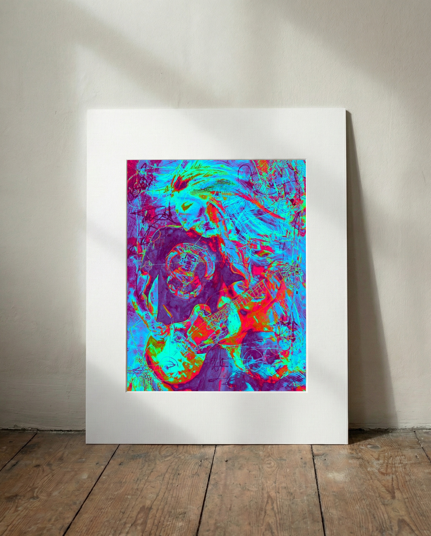 Brown Tiger Cat Digital Art — art on the wall, room interior preview 3