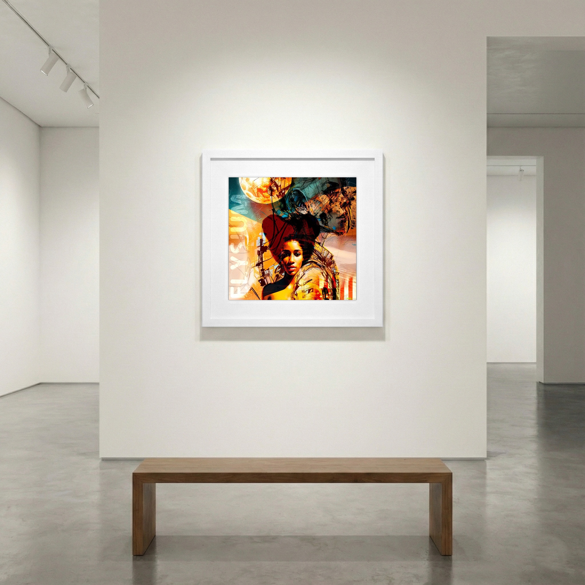 Orange Dreamland Digital Artwork — art on the wall, room interior preview 1