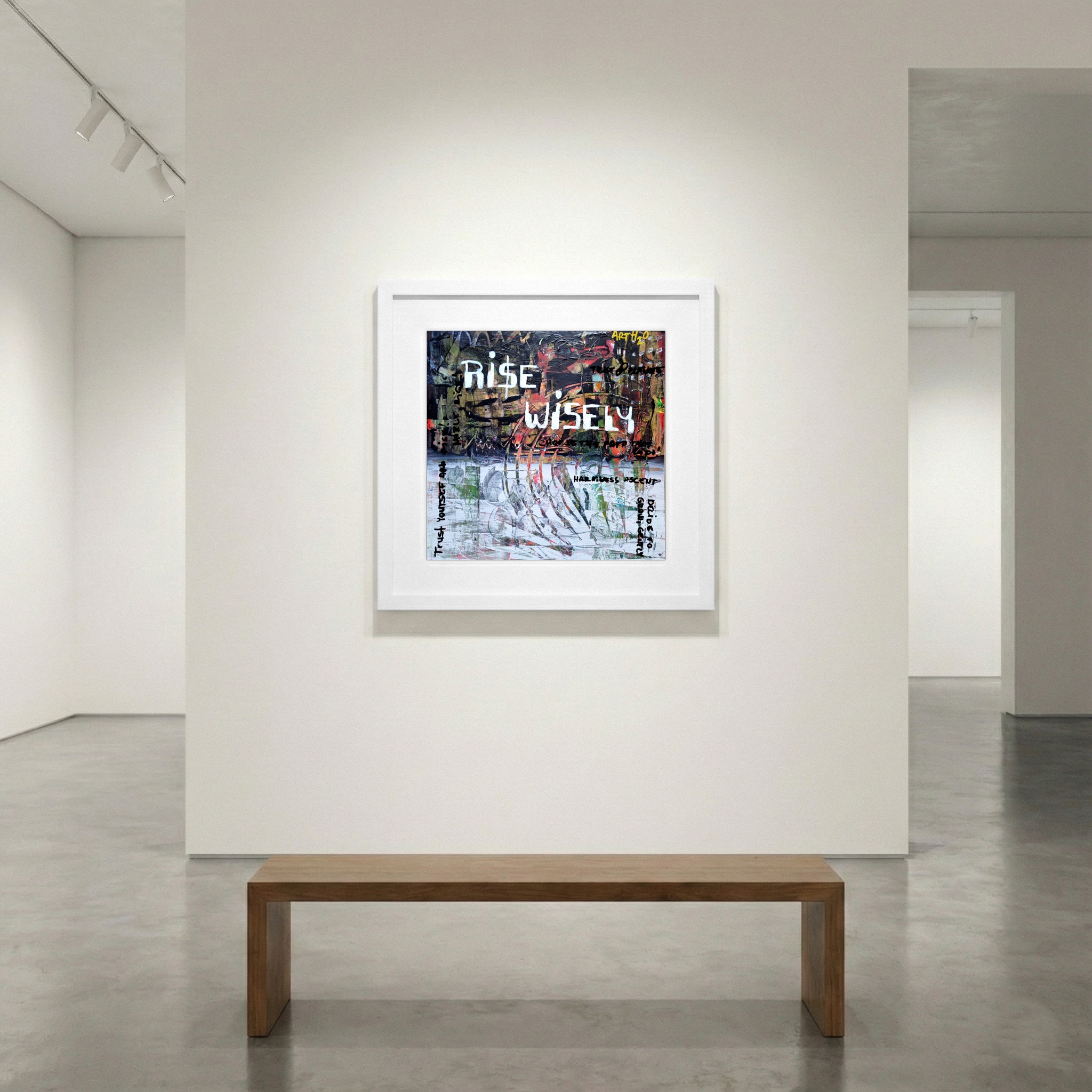 Black and White Energy on Cardboard — art on the wall, room interior preview 1