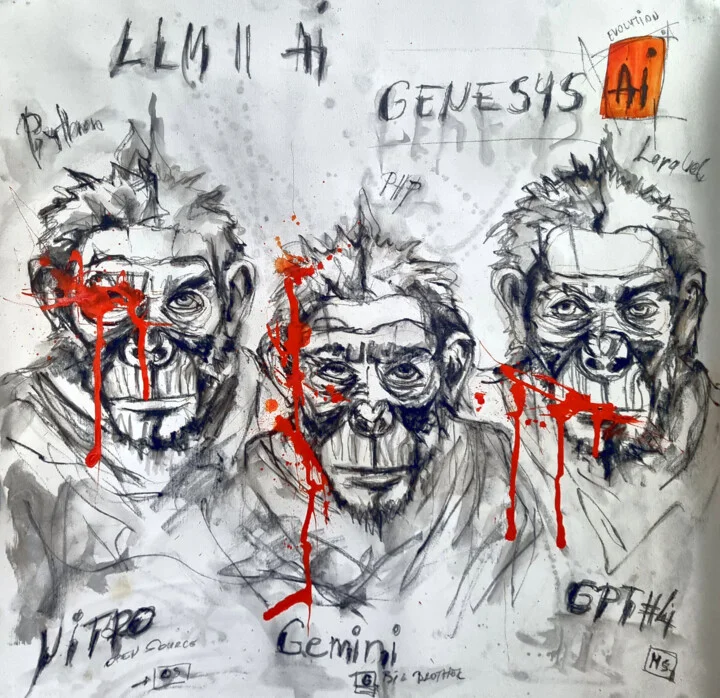 Click to view in high resolution AI and the Three Wise Monkeys