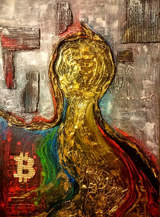 Click to view in high resolution Golden Silhouette of The Face of Anonymity