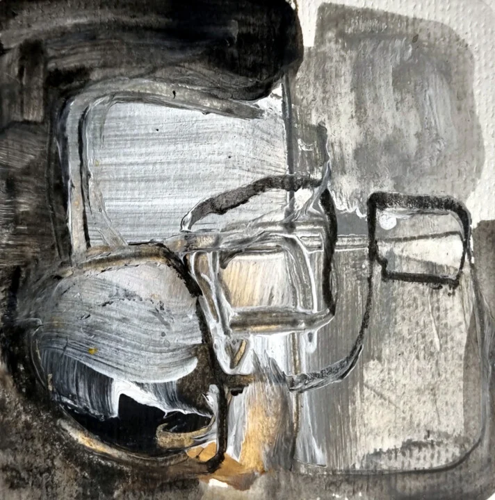 Click to view in high resolution Charcoal and Slate Industrial Abstract