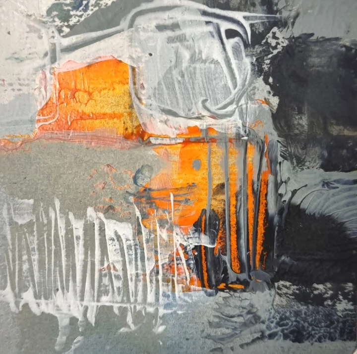 Click to view in high resolution Grey and Cadmium Orange Urban Energy