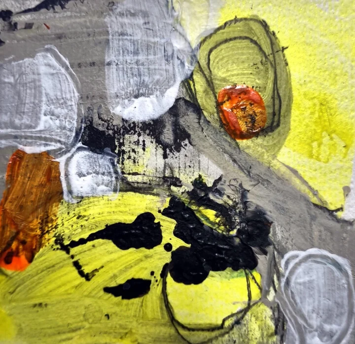 Click to view in high resolution Acid Yellow and Grey Organic Abstract