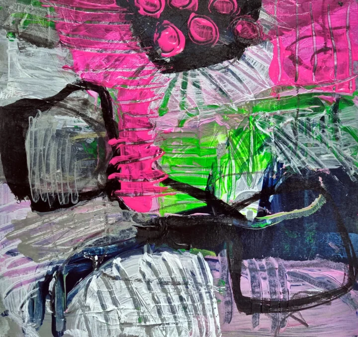 Click to view in high resolution Structured Chaos in Neon and Gray