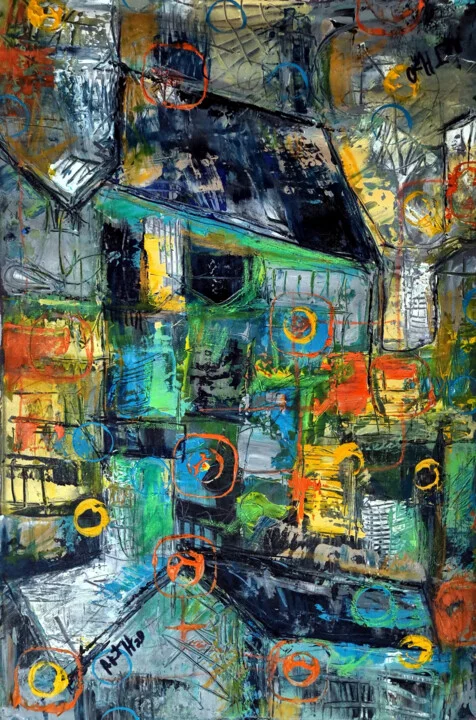 Click to view in high resolution Vibrant Abstract Irish House