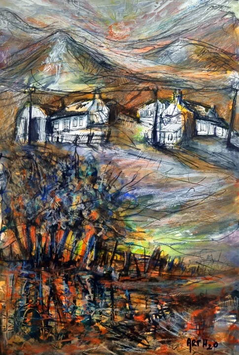 Click to view in high resolution Fiery Abstract near Croagh Patrick