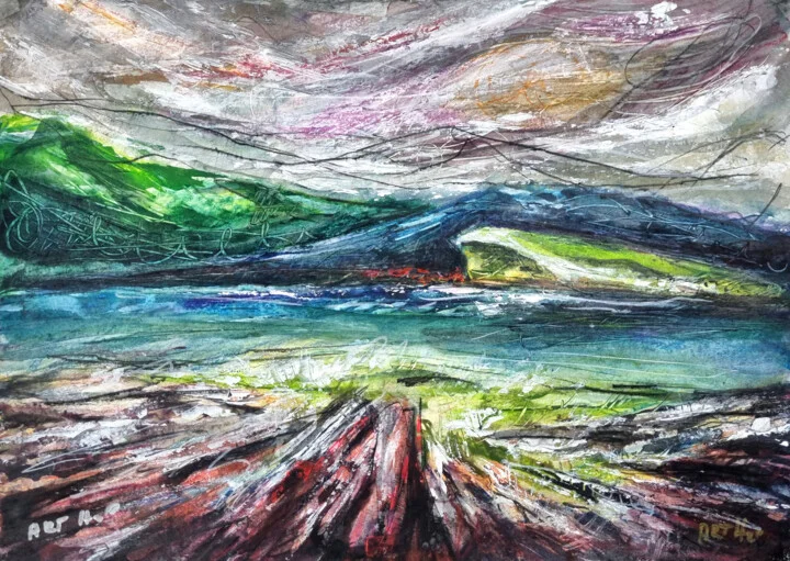 Click to view in high resolution Turquoise Hills and Dramatic Foreground on Paper