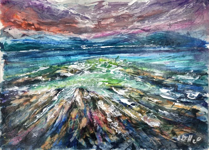 Click to view in high resolution Dramatic Donegal Cliffscape on Paper