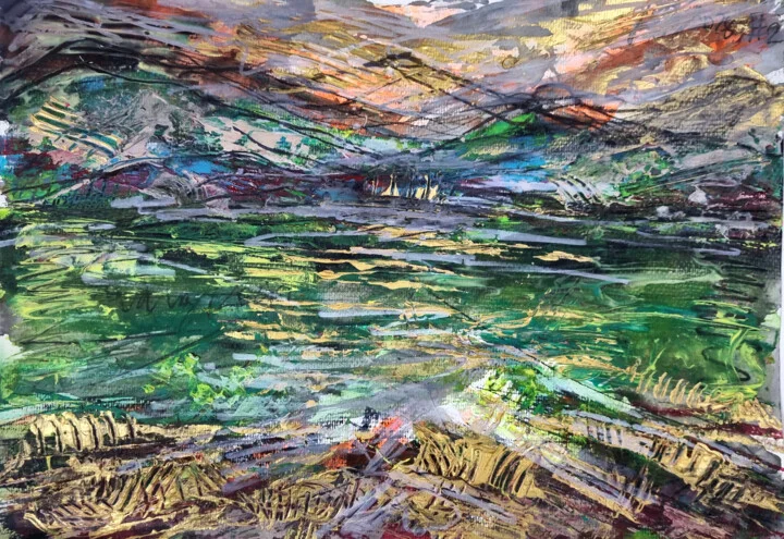 Click to view in high resolution Luminous Gold in Abstract Landscape