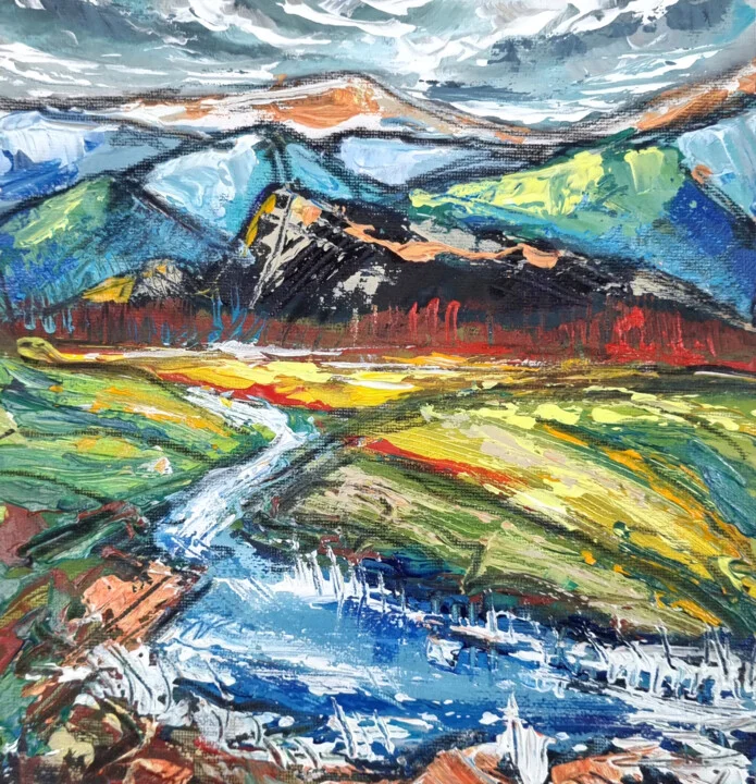 Click to view in high resolution Blue and Green Mountain River Flow