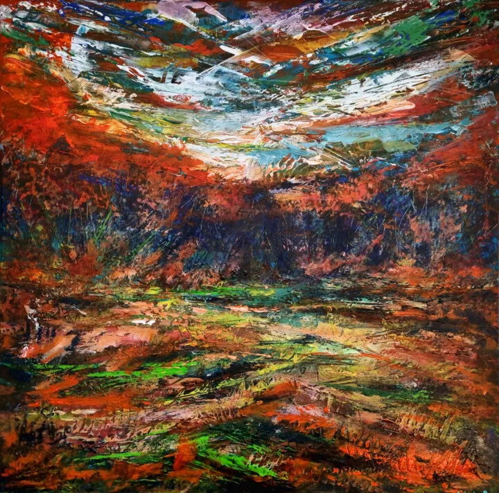 Click to view in high resolution Fiery Red and Orange Autumn Landscape