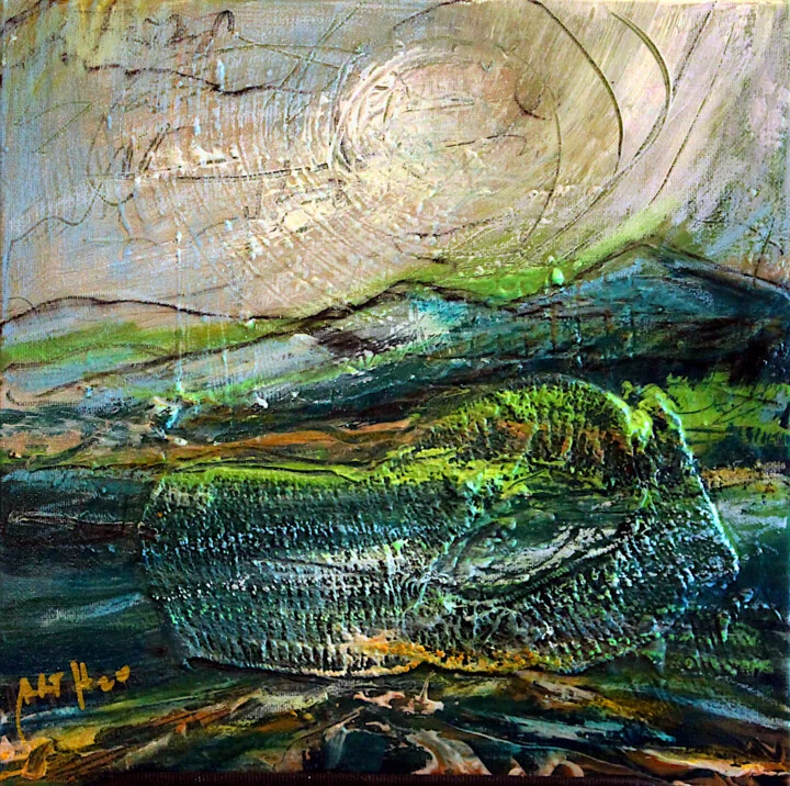 Click to view in high resolution Emerald Green Irish Landscape Abstract