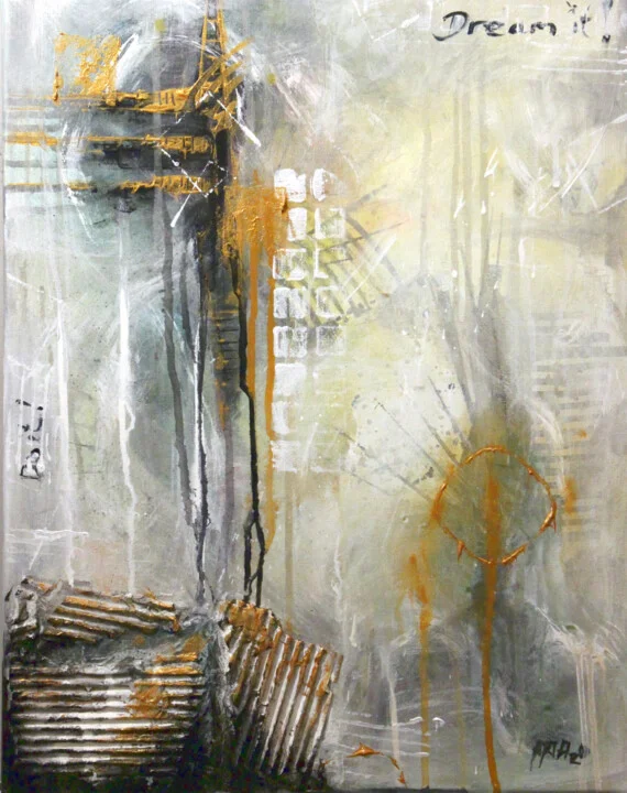 Click to view in high resolution Soft Gray and Gold Ethereal Dreamscape