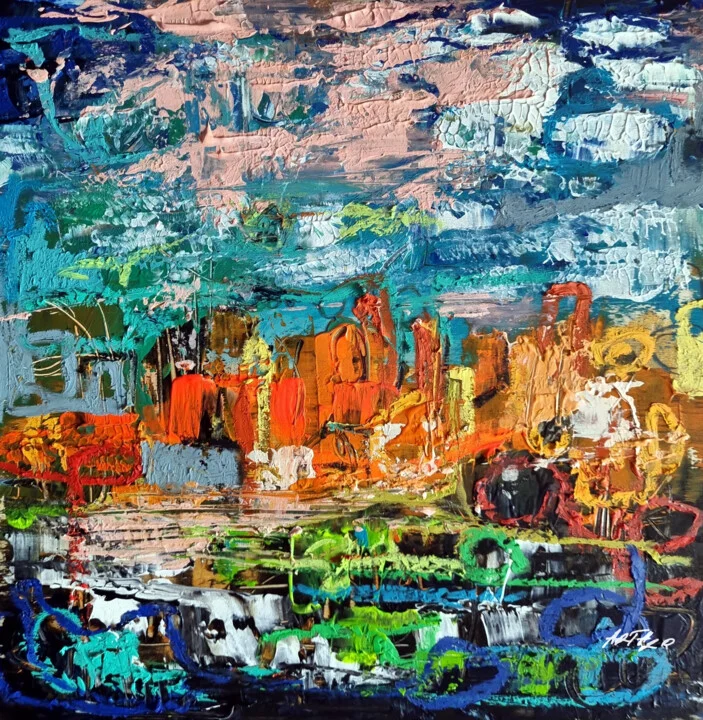 Click to view in high resolution Emerald and Fiery Textured Irish Landscape