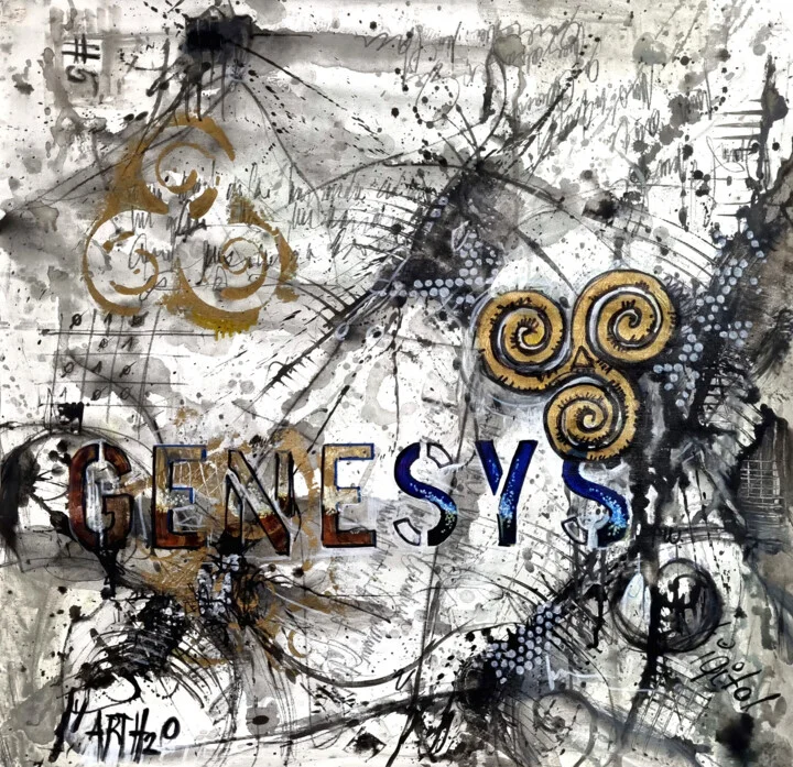 Click to view in high resolution Golden Spiral and Black Ink Street Art